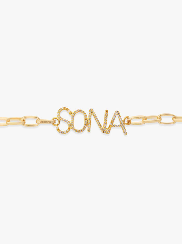 Custom Name Bracelet - Gold