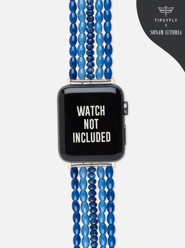 Blue Beaded Apple Watch Strap (42/44/45/49mm) - Tipsyfly