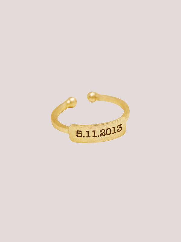 Gold Personalised Ring - Tipsyfly