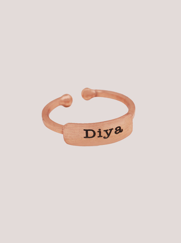 Rose Gold Personalised Ring - Tipsyfly