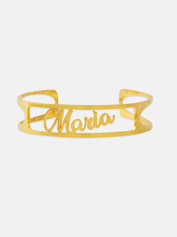 Gold Customized Name Cuff - Tipsyfly
