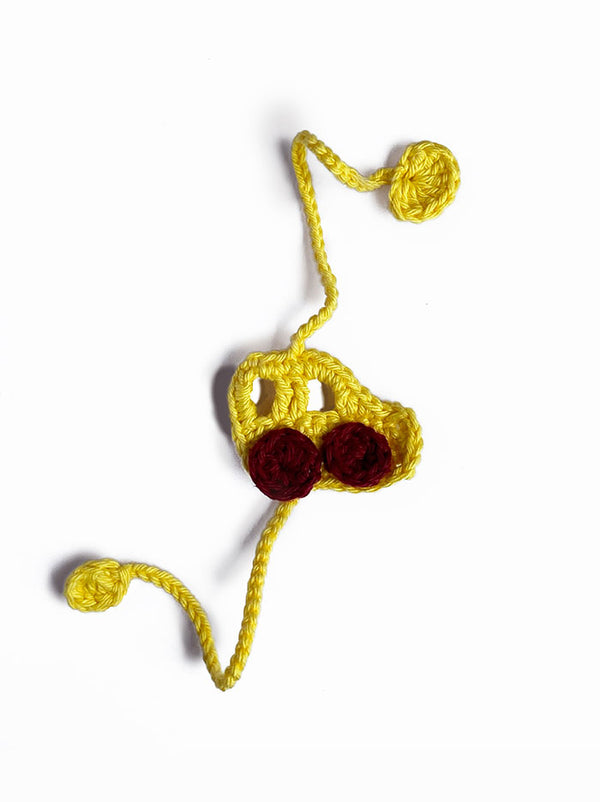 Tipsyfly Yellow Car Crochet Rakhi - Tipsyfly