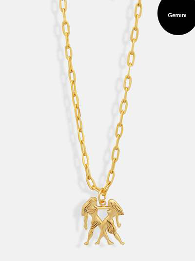 Tipsyfly Gemini Zodiac Layered Chain Necklace - Tipsyfly