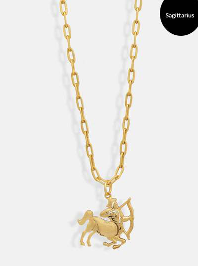 Tipsyfly Sagittarius Zodiac Layered Chain Necklace - Tipsyfly