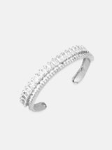 Silver Zircon Double Line Bracelet - Tipsyfly