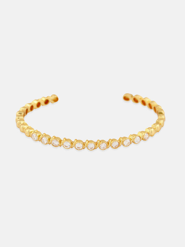 Gold Zircon Round Bracelet - Tipsyfly