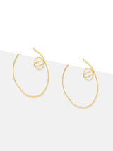 Tipsyfly Large Gold Cage Hoops - Tipsyfly