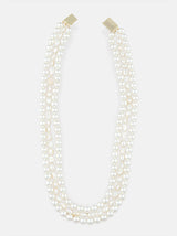 Three Line Pearl Long Necklace - Tipsyfly