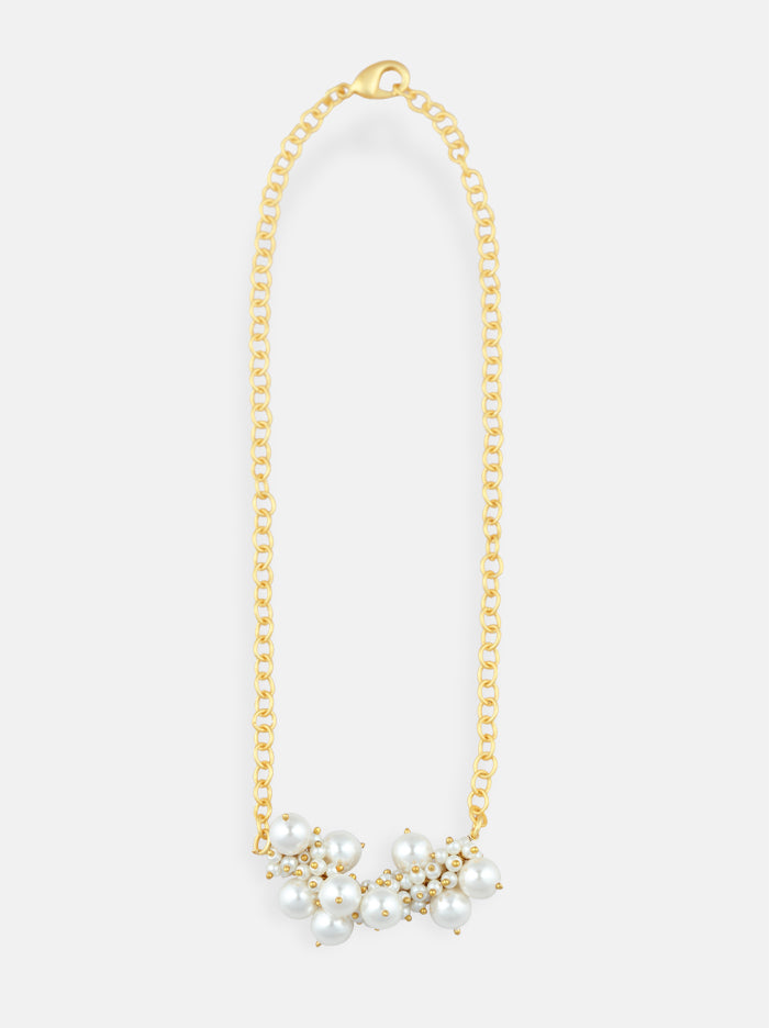 Pearl Cluster Necklace - Tipsyfly