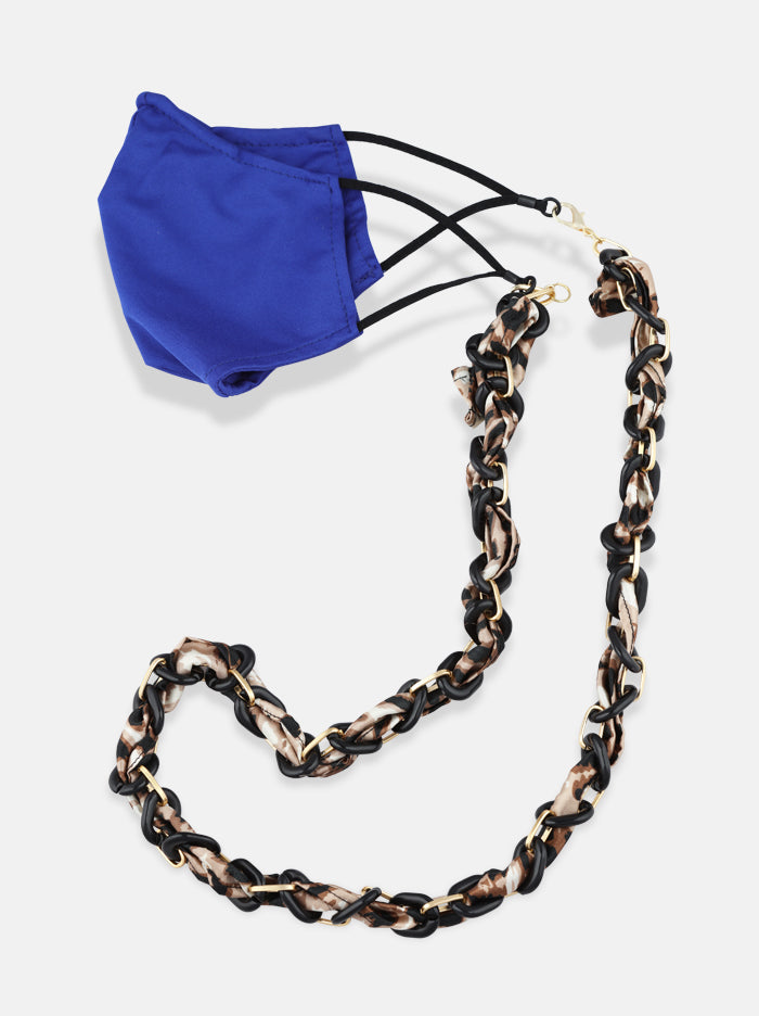 Black, Leopard Print Mask & Bag Chain - Tipsyfly