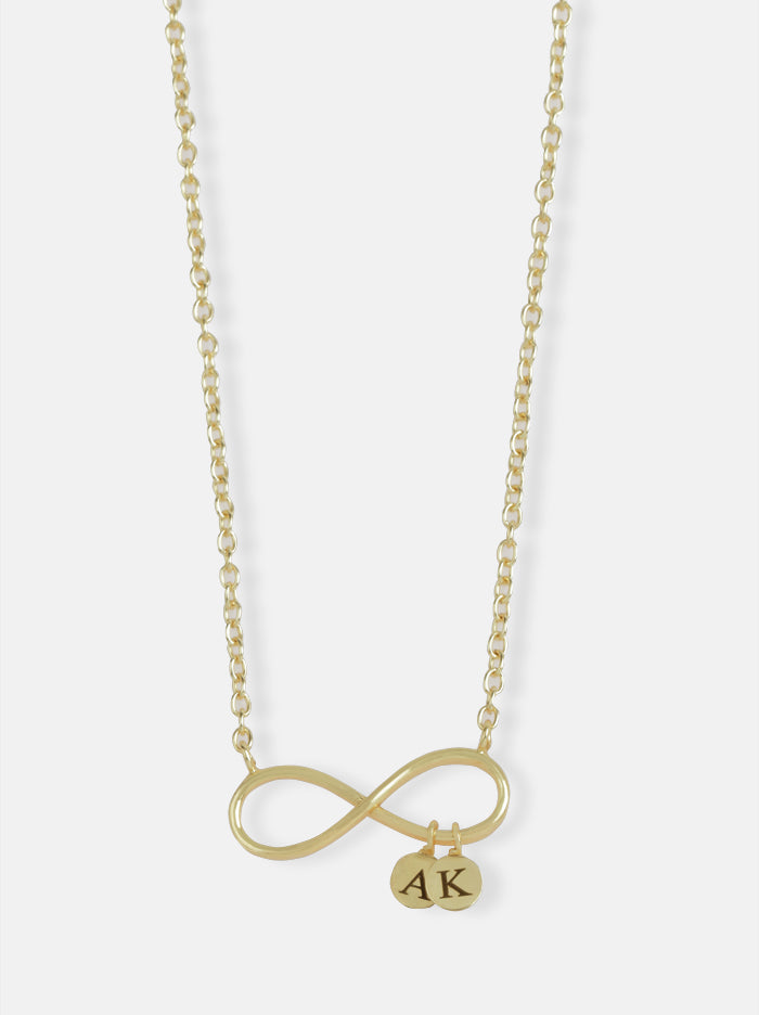 Tipsyfly Personalised Initials Infinity Necklace - Tipsyfly