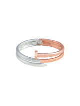 Tipsyfly Rose Gold and Silver Nail Openable Cuff - Tipsyfly
