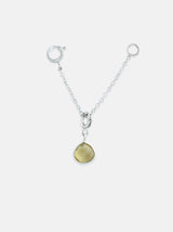 Topaz gemstone silver watch charm - Tipsyfly