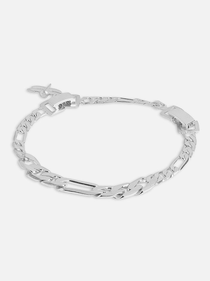Tipsyfly Silver Figaro Chain Bracelet - Tipsyfly