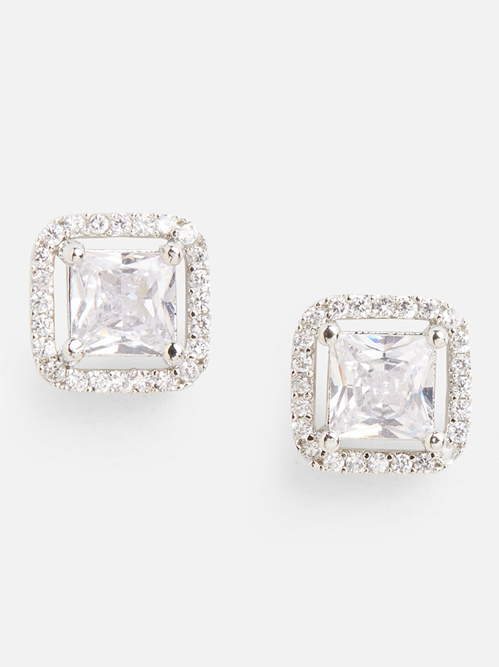 Tipsyfly Square Solitaire Studs - Tipsyfly