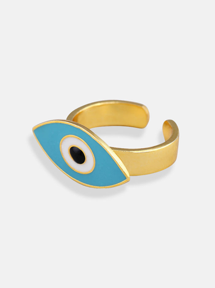 Blue Evil Eye Ring - Tipsyfly