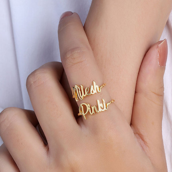 Beautiful name gold ring design for girls //alphabet gold ring design for  gift idea - YouTube