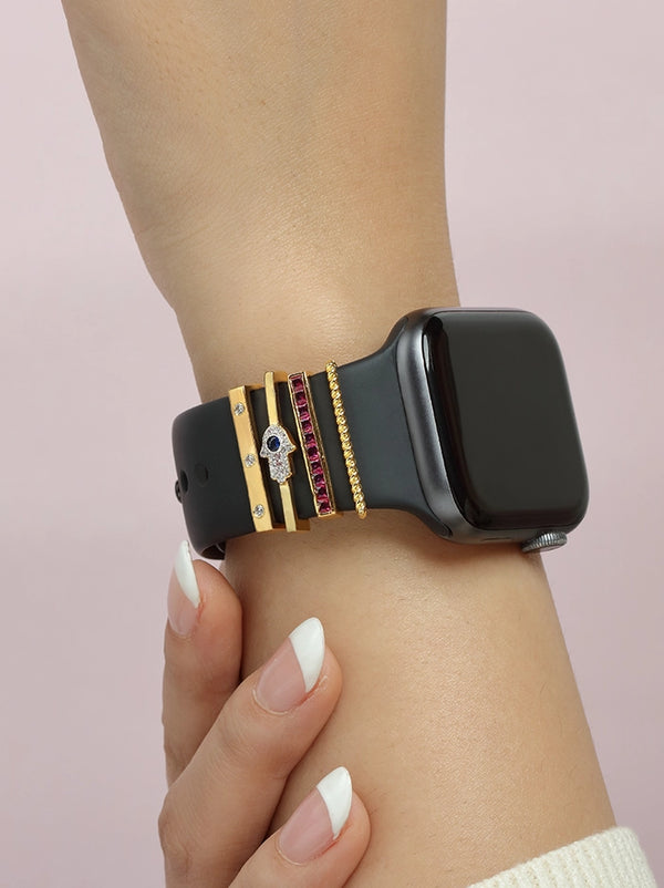 Gold Ruby Smart Watch Band Set - Tipsyfly