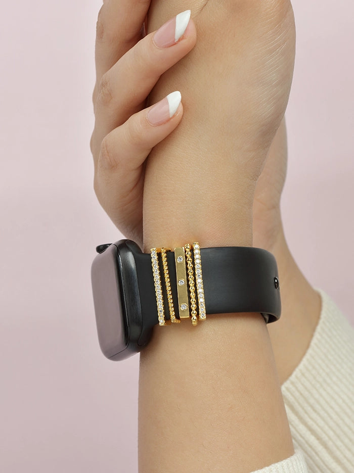 Gold & Crystal Smart Watch Band Set - Tipsyfly