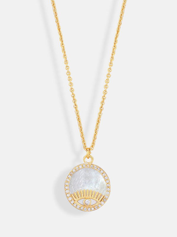 Mother of Pearl Evil Eye Necklace - Tipsyfly
