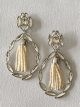 Pearl & Crystal Chandelier Earrings - Tipsyfly