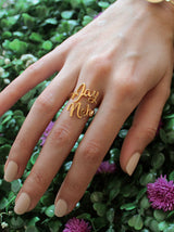 Gold customised dual ring - Tipsyfly