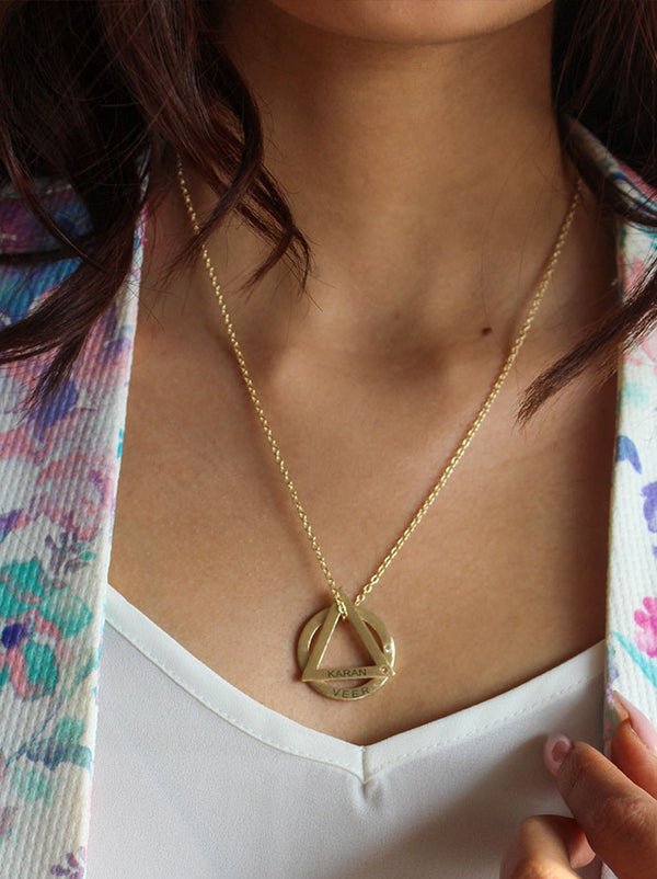 Gold Geomatric Necklace - Tipsyfly