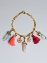 Personalised Charm Bracelet - Pink letters - Tipsyfly