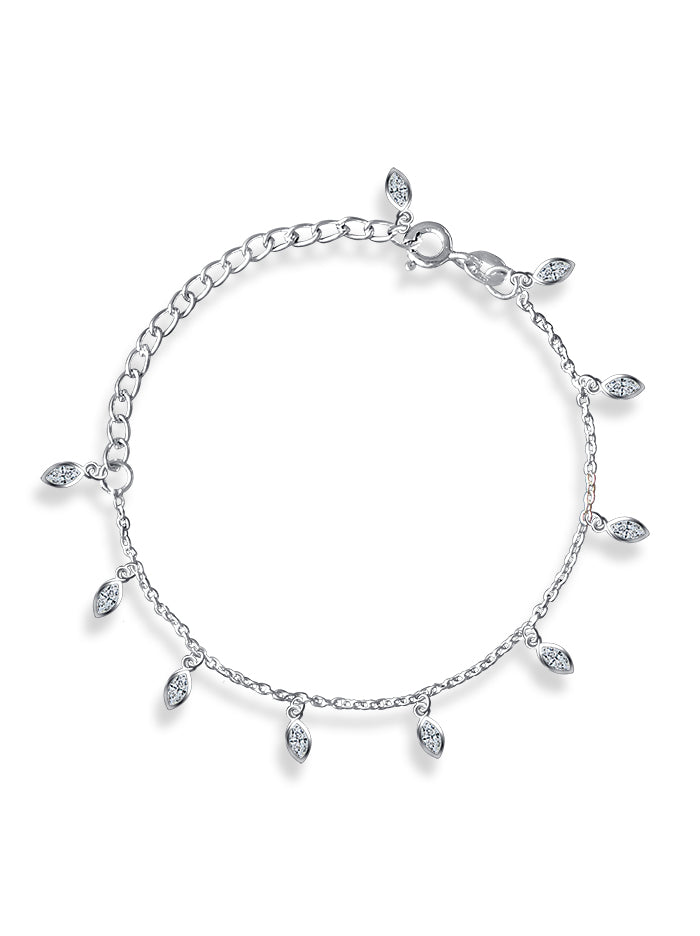 925 Silver Marquis Charm bracelet - Tipsyfly