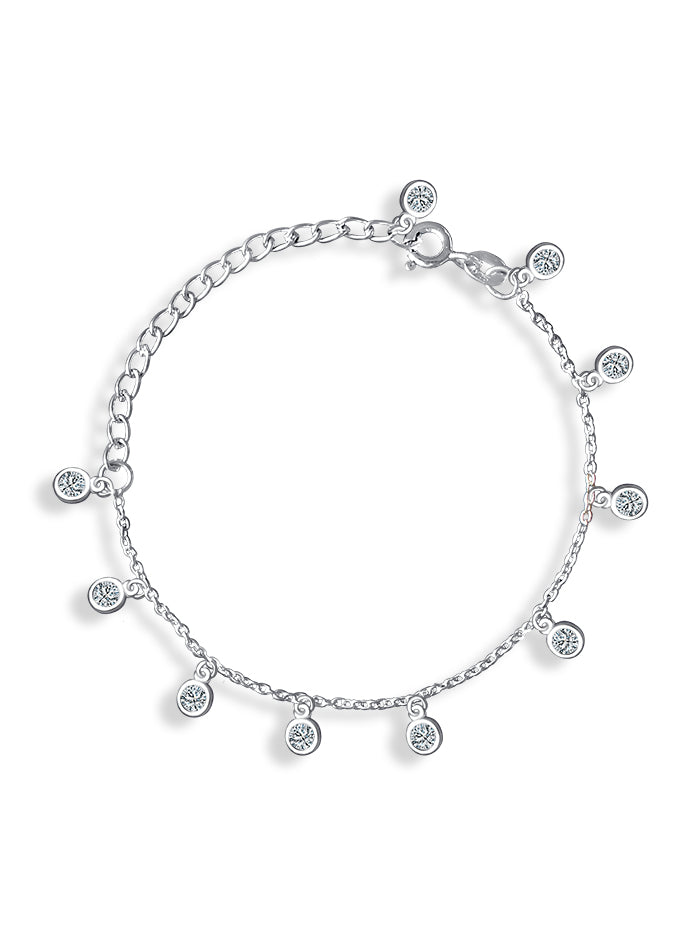 925 Silver Round Charm bracelet - Tipsyfly