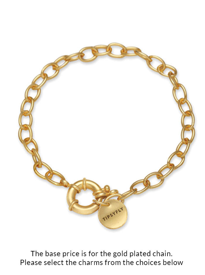 Personalised Tipsy luxe Sleek chain bracelet - Tipsyfly