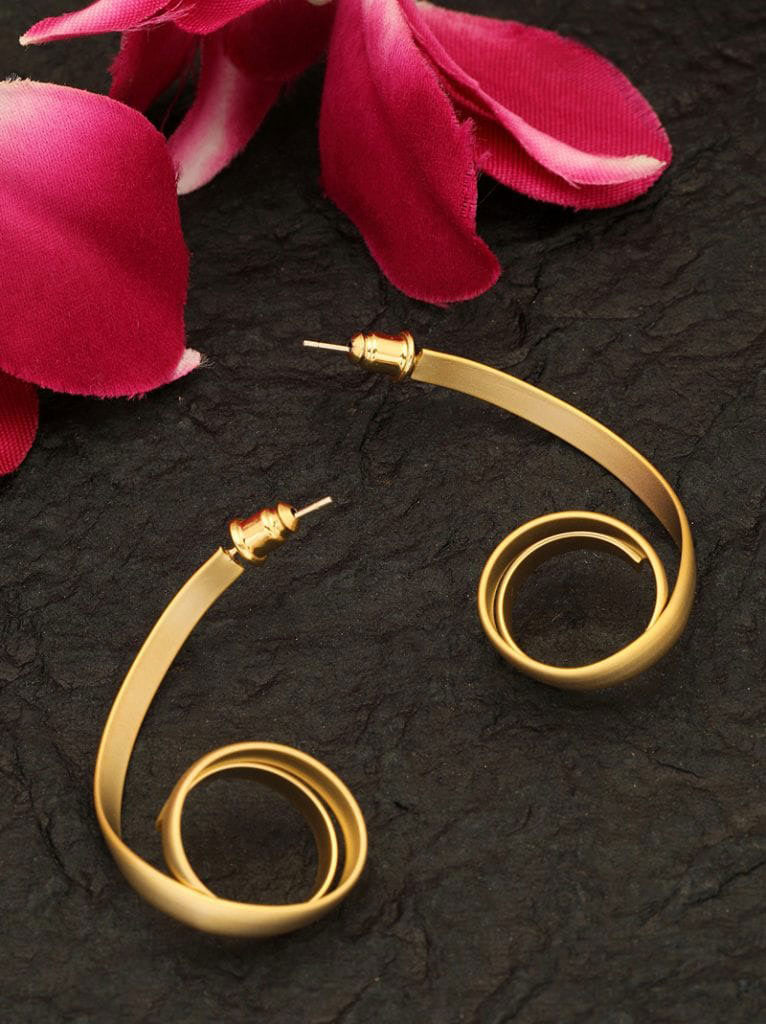 Tipsyfly Gold Swirl earrings - Tipsyfly