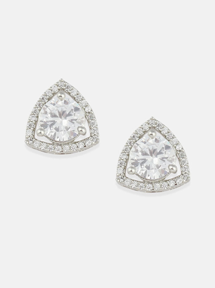 Tipsyfly Triangle Solitaire Earrings - Tipsyfly
