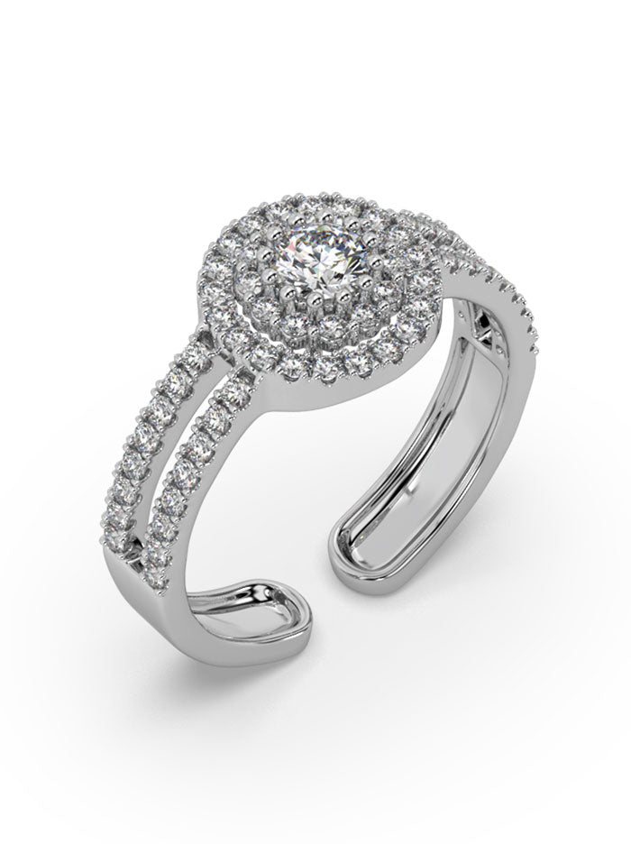 Solitaire Halo Setting Ring - Tipsyfly