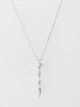 Silver Crystal Nail Necklace - Tipsyfly