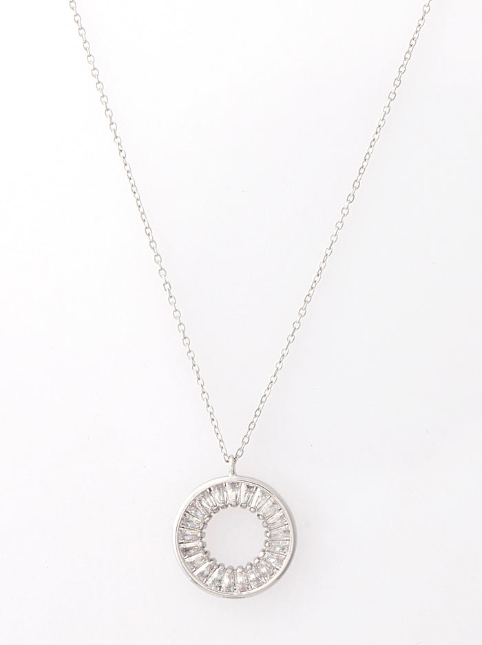 Silver Crystal infinity loop pendant - Tipsyfly