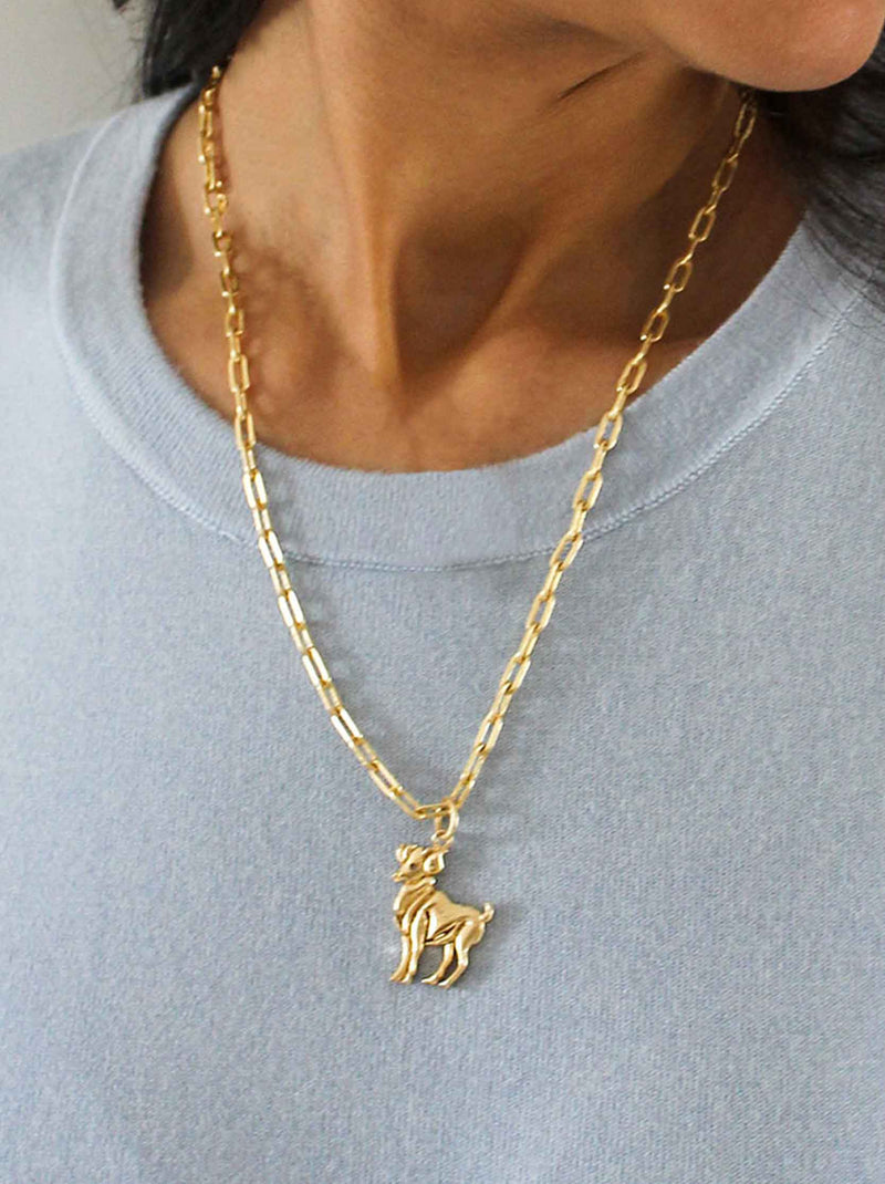Aries Zodiac Layered Chain Necklace - Tipsyfly