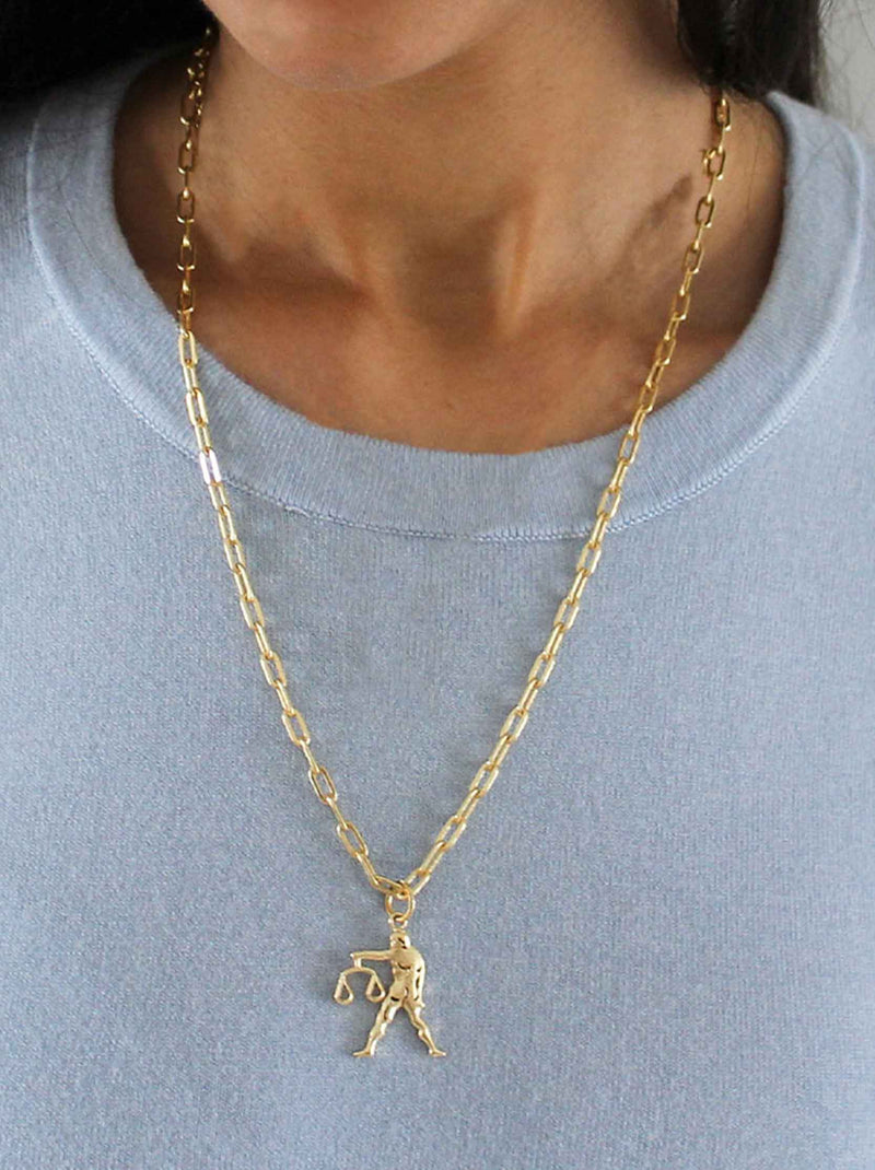 Libra Zodiac Layered Chain Necklace - Tipsyfly