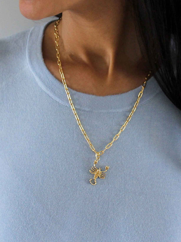 Scorpio Zodiac Layered Chain Necklace - Tipsyfly