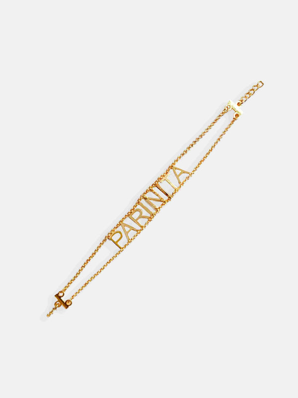 Customized Gold Name Chain Bracelet - Tipsyfly
