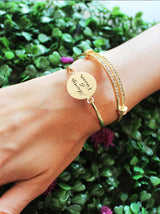 Personalised openable round cuff - Tipsyfly