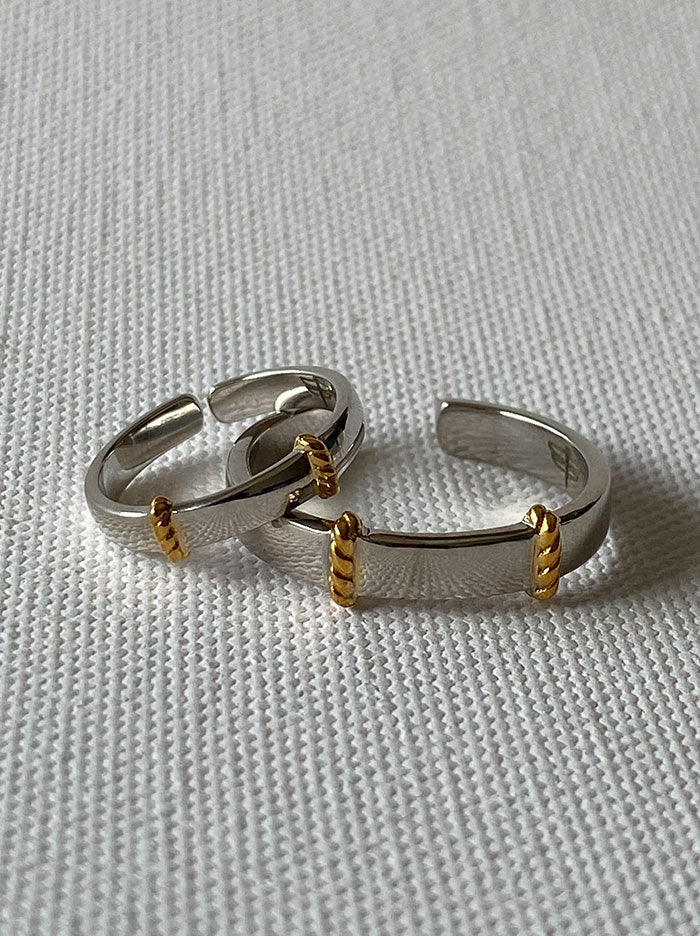Dual tone couples rings - Tipsyfly