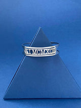 Customized Roman Numeral Silver Cuff - Tipsyfly